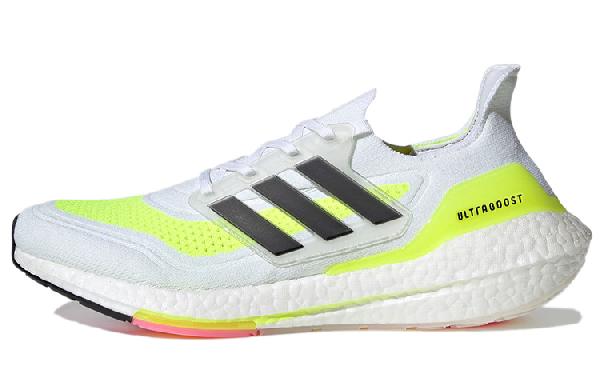 adidas Ultraboost 21 Fluorescent Yellow White