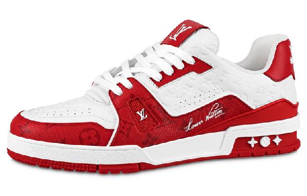 Louis Vuitton Trainer White Red