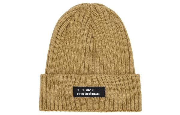 New Balance Knit Ribbed Beanie Brown