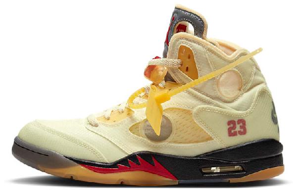 OFF-WHITE x Air Jordan 5 Retro SP "Sail"