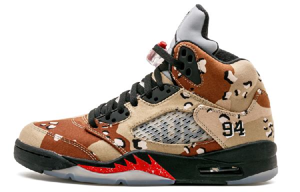 Supreme x Air Jordan 5 Retro Desert Camo