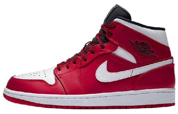 Jordan Air Jordan 1 Mid White Black Red