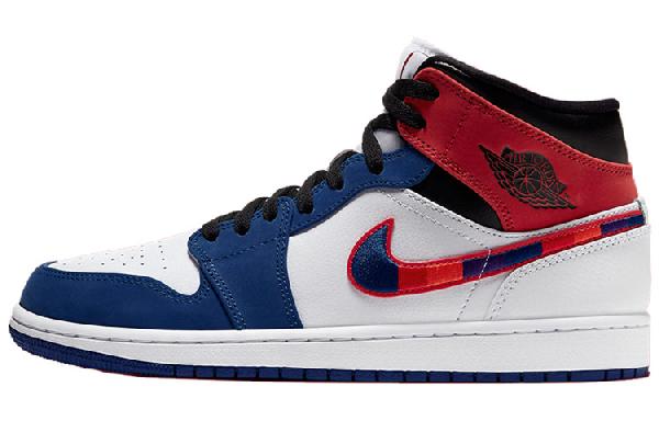 Jordan Mid Retro White Blue Red