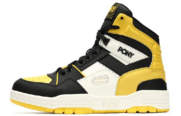 PONY High-Top Basketball Sneakers Mustard Black