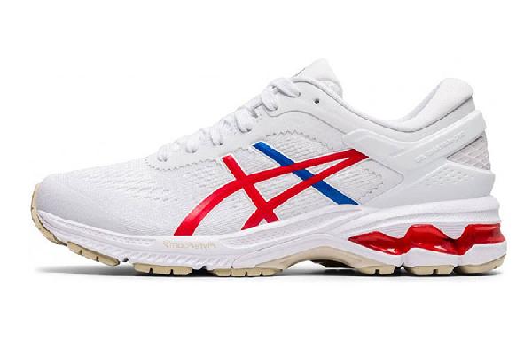 Asics Gel-Kayano 26 White Blue Red
