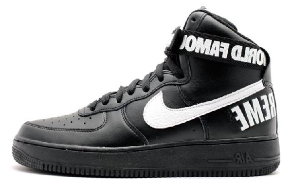 Supreme x Nike Air Force 1 High Black White