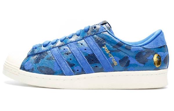 A BATHING APE x adidas Superstar 80s Blue Camo
