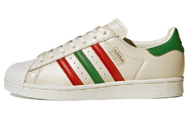 adidas Superstar White Green Red