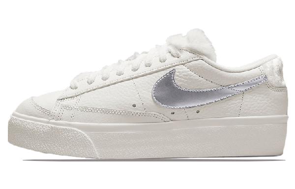 Nike Blazer Low Platform White Silver