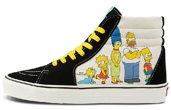 Vans SK8 High The Simpsons Black White