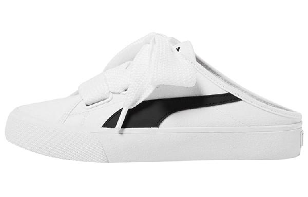 PUMA Bari Mule Ribbon White Black