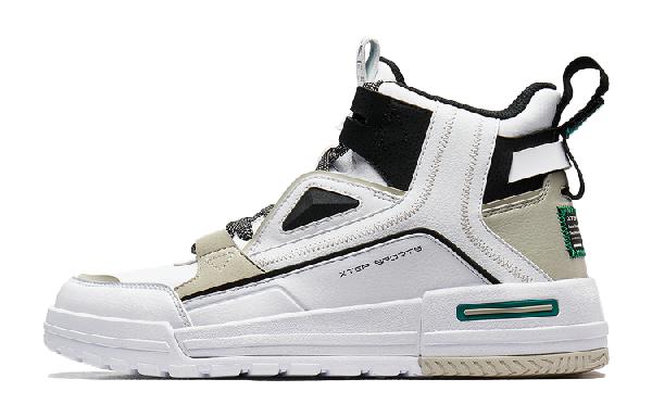 Xtep Retro High-Top Sneakers White Black