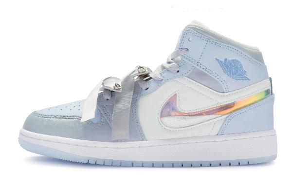 Jordan Air Jordan 1 Mid GS Blue Silver
