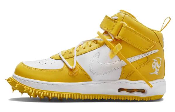 Nike Air Force 1 Mid "White and Varsity Maize"