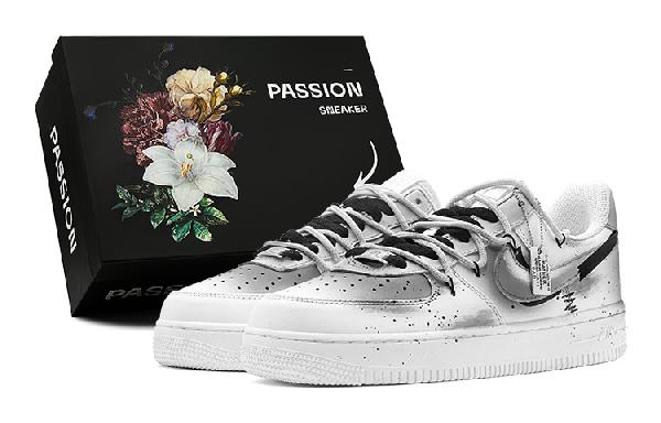 Nike Air Force 1 CNY Ink Splash GS Gray White