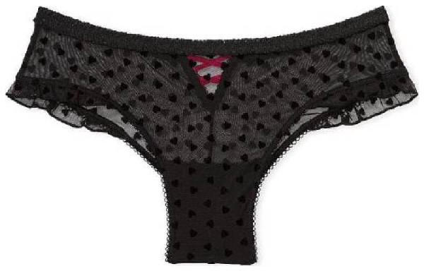 Victoria's Secret Sheer Mesh Heart Print Panty