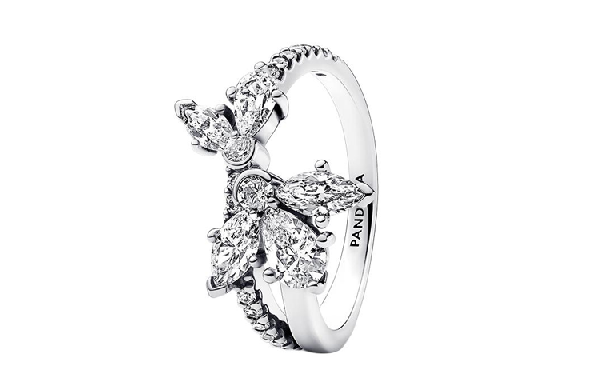 Pandora Double Flower Ring Silver