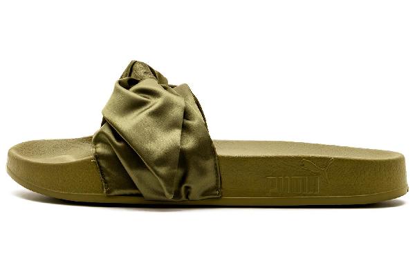 PUMA Rihanna Fenty Bow Slide Olive Brown