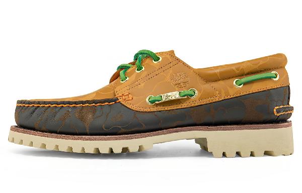 Bape x Timberland Brown Low Casual Shoes