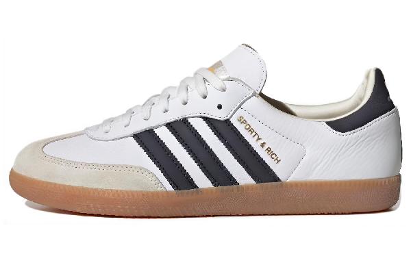 SPORTY & RICH x adidas Samba White Black