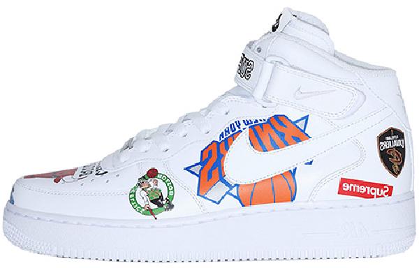 Supreme x Nike Air Force 1 High NBA White