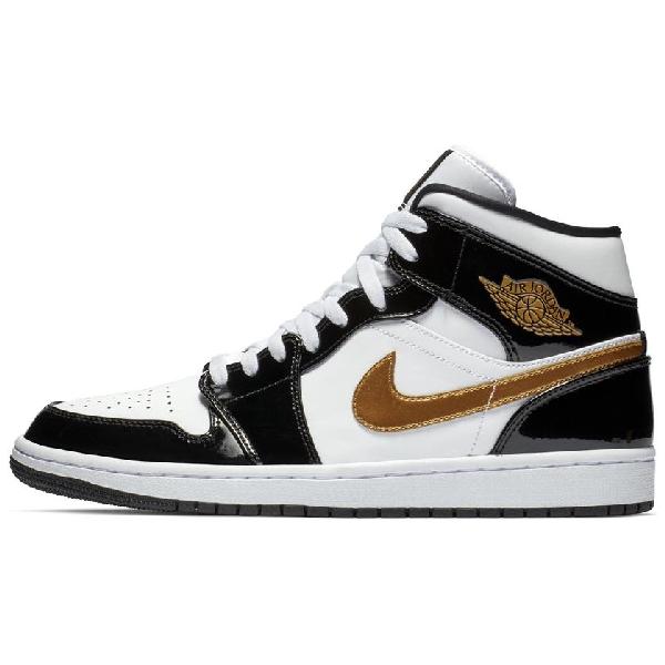 Jordan Air Jordan 1 Mid SE White Black Gold
