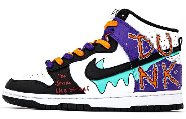 Nike Dunk High Black Purple