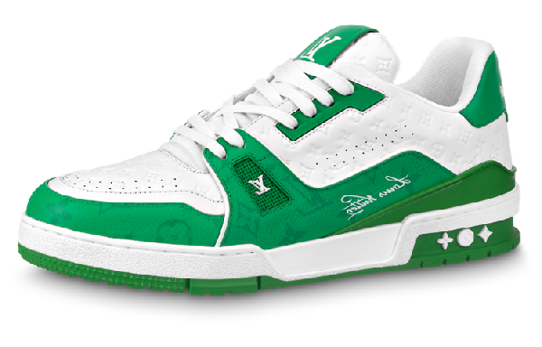 LOUIS VUITTON Trainer White Green