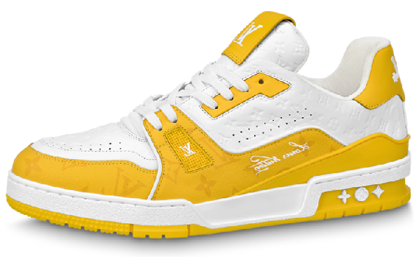 Louis Vuitton Trainer Low White Yellow