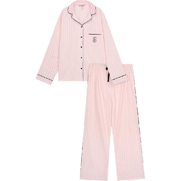 Victoria's Secret The Mix Pajama Set Pink Stripe