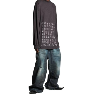 Balenciaga SS24 Brown Long Sleeve Tee