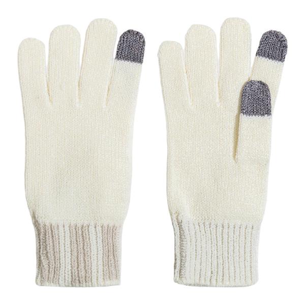 adidas Ribbed Cuff Acrylic Gloves White