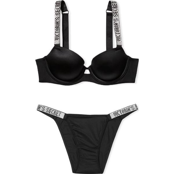 Victoria's Secret Letter Comfort Set Black