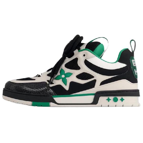 Louis Vuitton Skate Low Black White Green