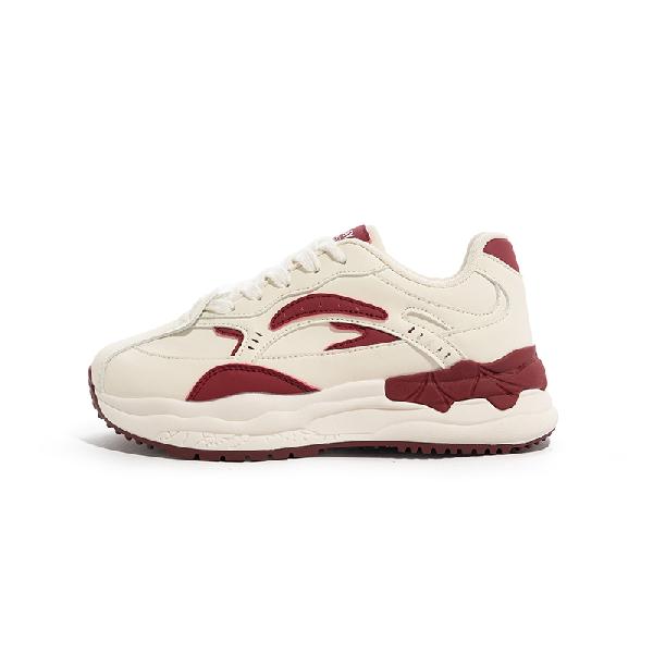 Babaduck Retro Dad Shoes White Wine Red