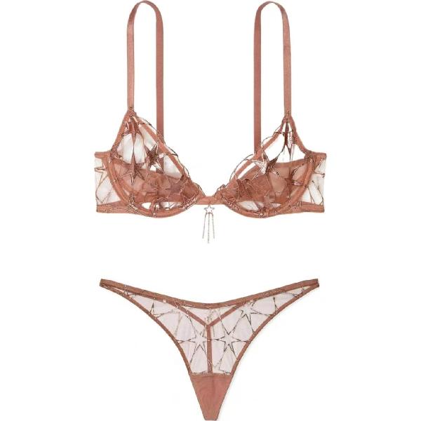 Victoria's Secret V Bra Set Brown