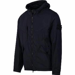 Stone Island SS25 Phantom Nylon Hooded Zip Jacket Black