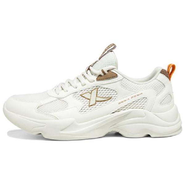 特步 舒适百搭 耐磨透气轻便 低帮 老爹鞋 男款 米卡琪