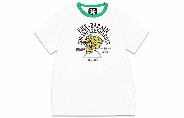 ED HARDY X SS22 Creative Tiger Print T-Shirt White