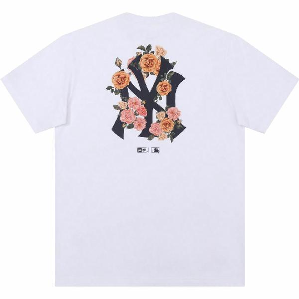 New Era x MLB SS24 Floral Logo T-Shirt White