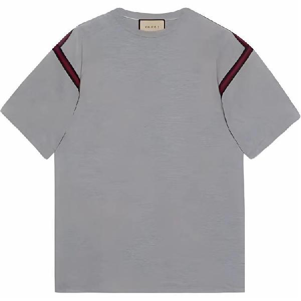 GUCCI FW23 Striped Crewneck Tee Gray