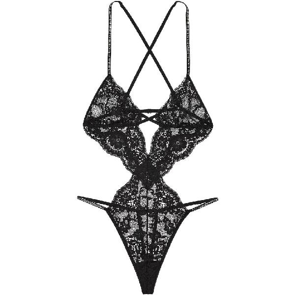 Victoria's Secret V-Neck Bodysuit Black