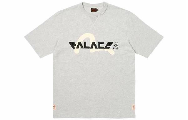Palace x Evisu SS24 T-Shirt Grey