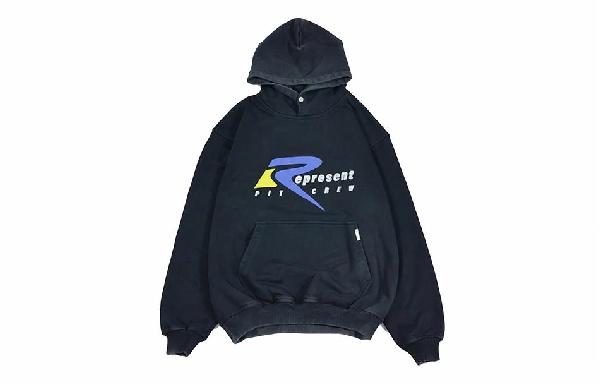 REPRESENT Logo Hoodie Black