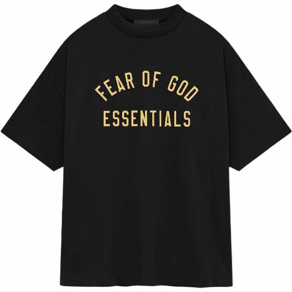 Fear of God Essentials Jersey Crewneck Tee Obsidian Black