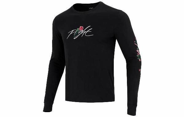 Jordan Floral Logo Crewneck Sweatshirt Black