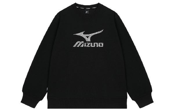 Mizuno Retro Logo Pullover Hoodie Black