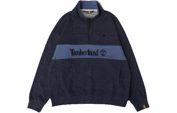 Timberland x C.F. STEAD SS24 Indigo Suede Half-Zip Pullover