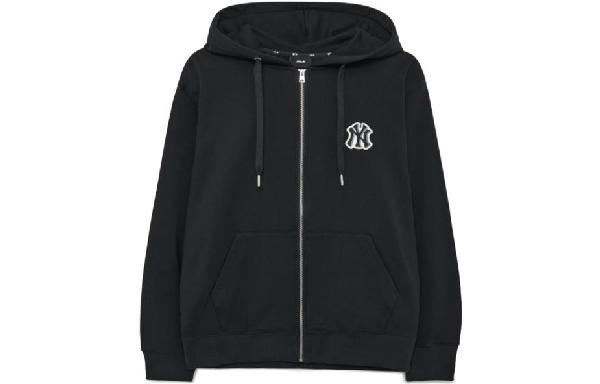 MLB Logo Zip Hoodie Black