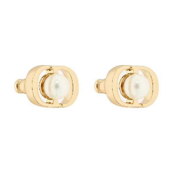 DIOR Pearl Metal Earrings